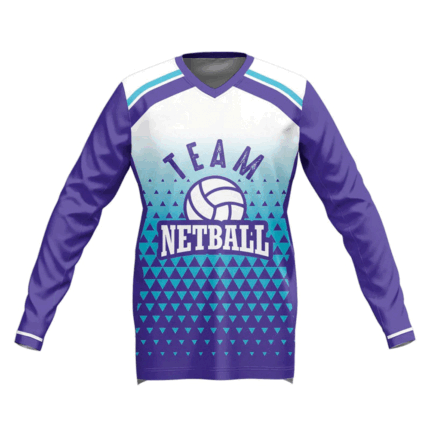Custom Purple & Cyan Volleyball Jersey | Warrco Industry