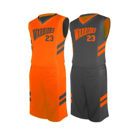 Custom Reversible Basketball Uniform | Orange & Grey Kits