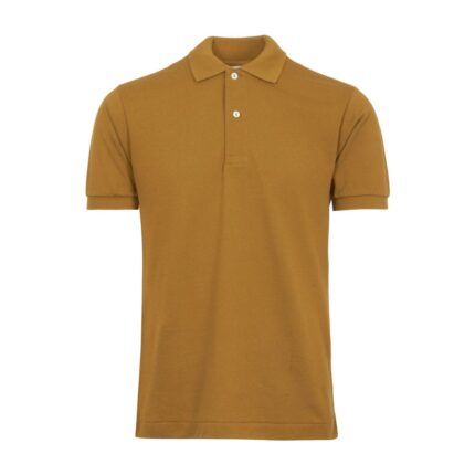 Custom Men's Mustard Yellow Short Sleeve Cotton Piqué Polo Shirt - Warrco Industry
