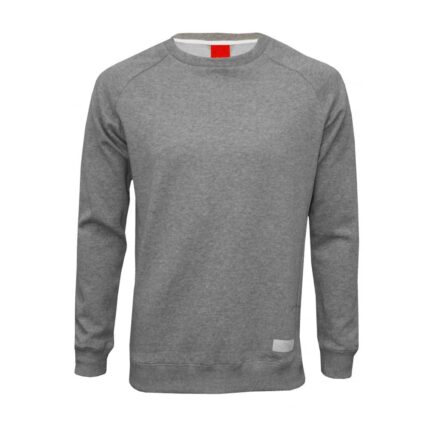 Custom Men's Heather Grey Raglan Long Sleeve Fleece Sweatshirt - Warrco Industry