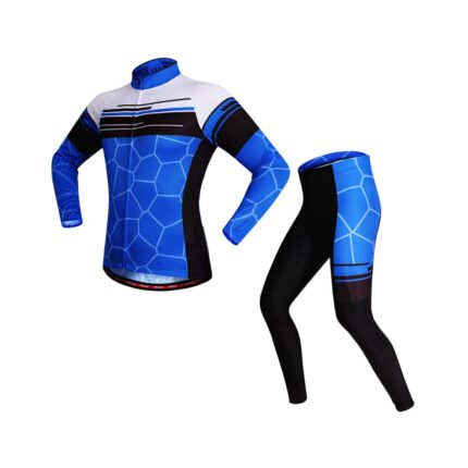 Custom Blue & White Cycling Suit | Warrco Industry