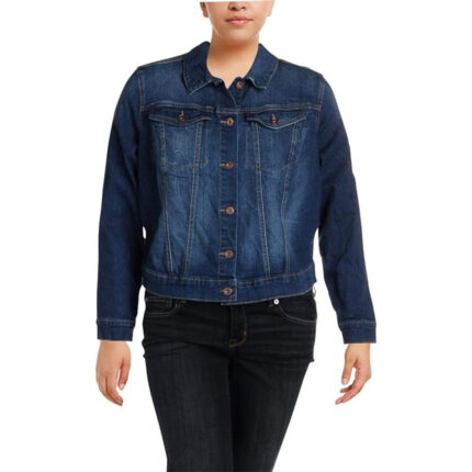 Custom Women's Dark Wash Denim Trucker Jacket - Warrco Industry